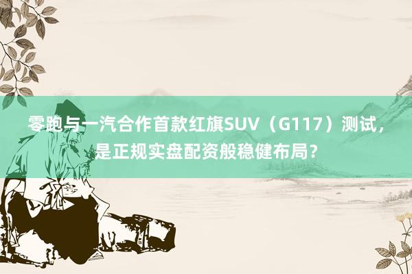 零跑与一汽合作首款红旗SUV（G117）测试，是正规实盘配资般稳健布局？