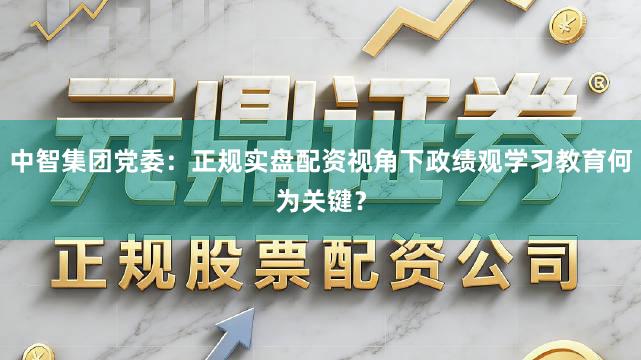 中智集团党委：正规实盘配资视角下政绩观学习教育何为关键？
