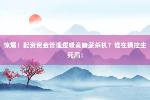 惊爆！配资资金管理逻辑竟暗藏杀机？谁在操控生死局！