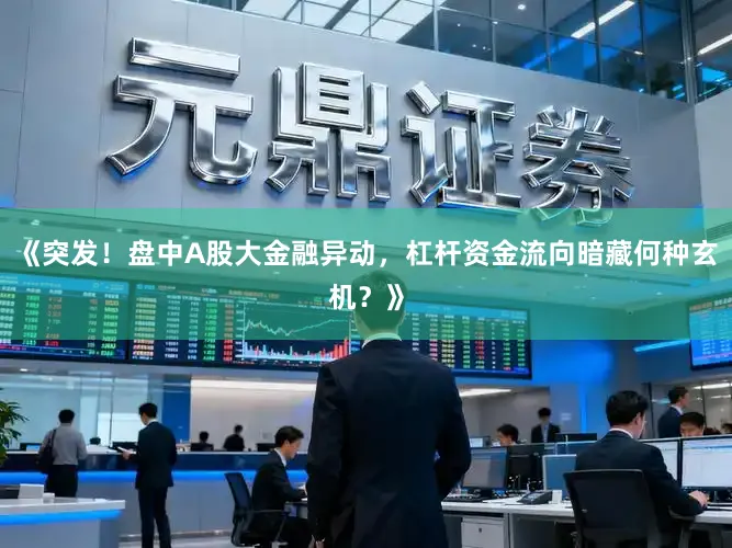 《突发！盘中A股大金融异动，杠杆资金流向暗藏何种玄机？》
