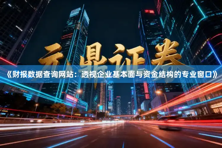 《财报数据查询网站：透视企业基本面与资金结构的专业窗口》