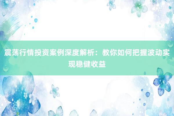 震荡行情投资案例深度解析：教你如何把握波动实现稳健收益