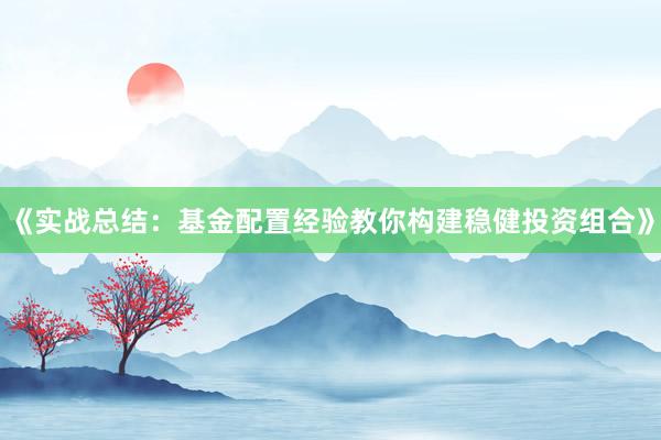 《实战总结:基金配置经验教你构建稳健投资组合》