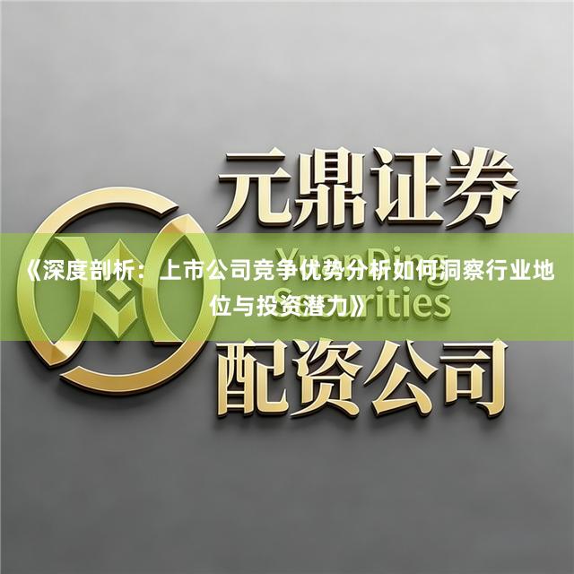 《深度剖析：上市公司竞争优势分析如何洞察行业地位与投资潜力》