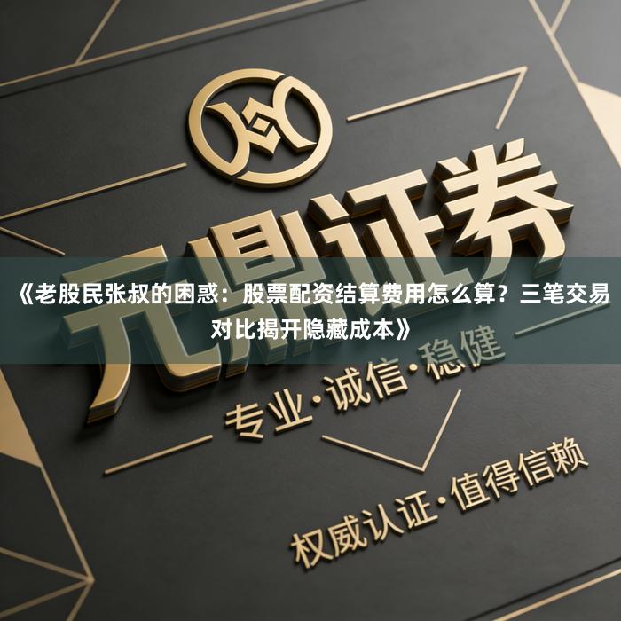 《老股民张叔的困惑：股票配资结算费用怎么算？三笔交易对比揭开隐藏成本》