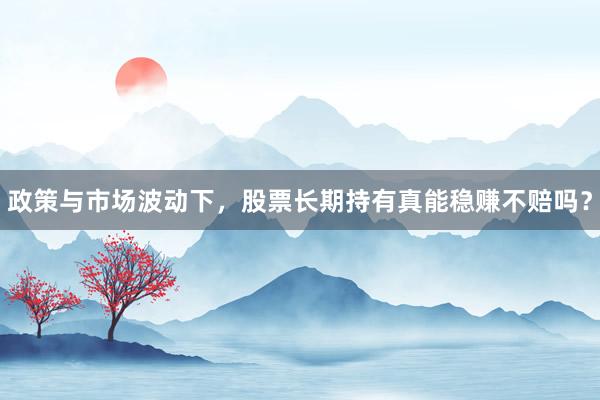政策与市场波动下，股票长期持有真能稳赚不赔吗？