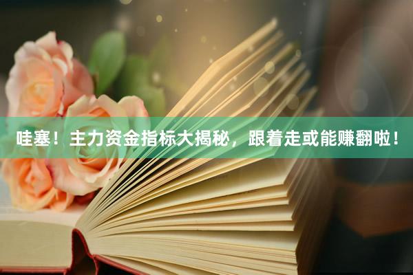 哇塞！主力资金指标大揭秘，跟着走或能赚翻啦！