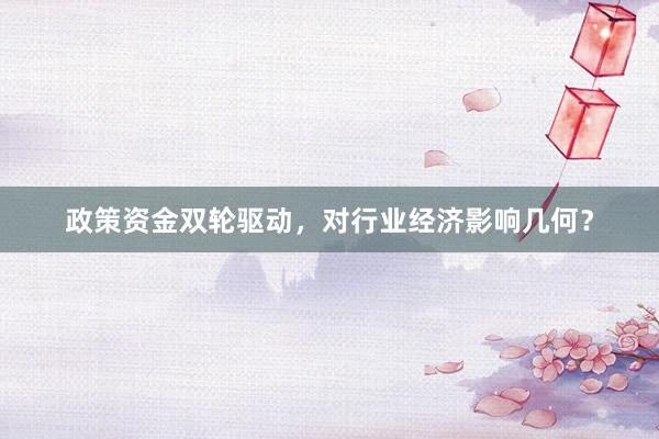 政策资金双轮驱动，对行业经济影响几何？