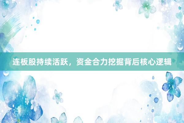 连板股持续活跃，资金合力挖掘背后核心逻辑